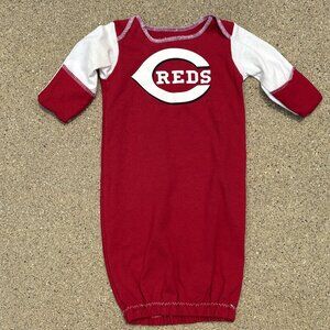 Cincinnati Reds Baby Handmade reworked t shirt newborn sleep sack infant gown